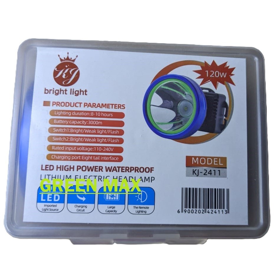 ไฟฉายคาดหัว แสงสว่าง ผลิตภัณฑ์พารามิเตอร์ พร้อมchargar 400w รุ่น KJ-2414