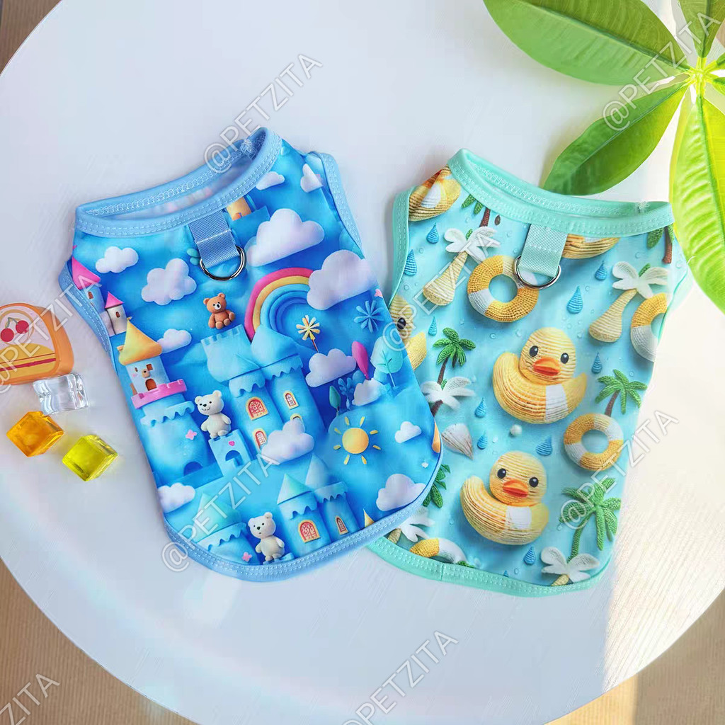 🇹🇭พร้อมส่ง🇹🇭🔶มีไซส์XS-6XLใหญ่💥 เสื้อแขนกุดลายสามมิติ น่ารักมาก ผ้าใส่สบายจ้า เสื้อสุนัข หมาใหญ่ หมา ชุดแมว - รูปที่ 7