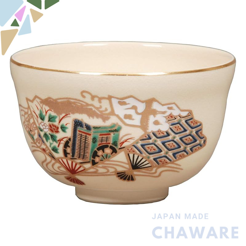 【made in japan】
Miyachi Eikou Matcha Bowl, White. Size: Diameter 12.4cm x Height 7.8cm. Kinkoo Gosho