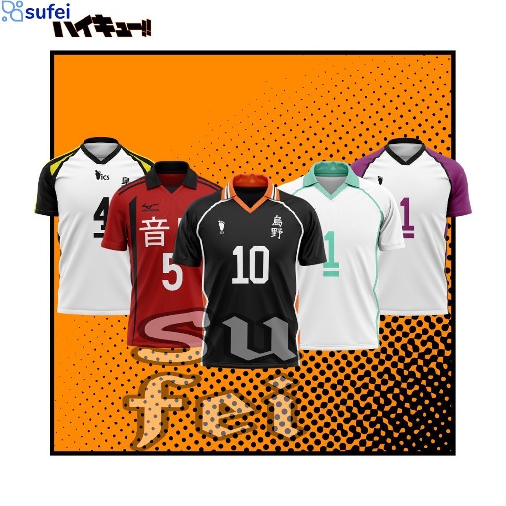 2024 ไฮคิว!! เสื้อยืด Lelaki Malaysia viral jersey Oodd คอปก Blvckroseaparel เสื้อยืดปกยืนขึ้นขนาดบวกผู้ชาย