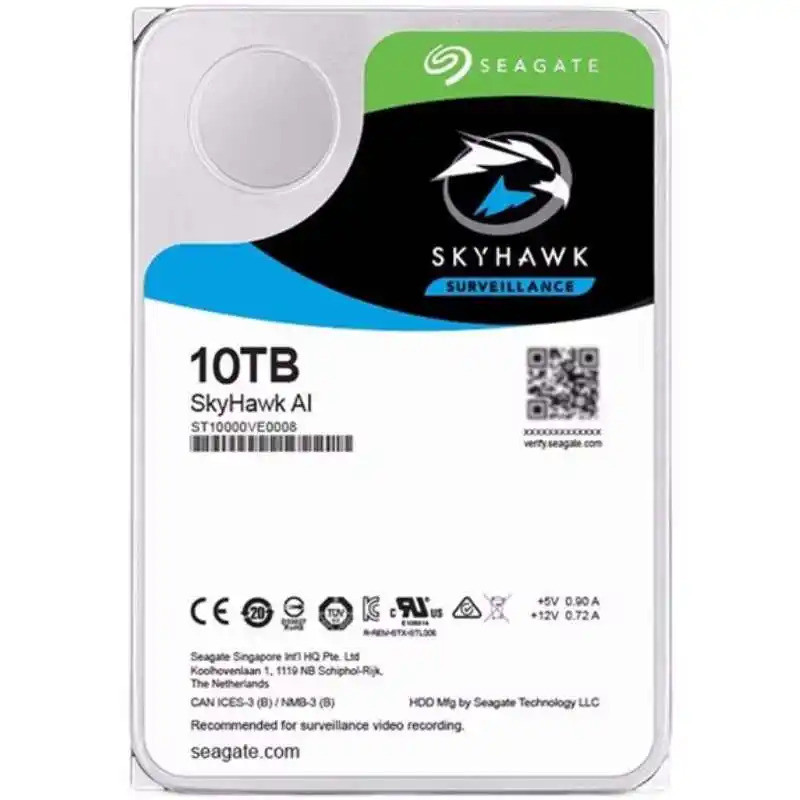 สําหรับ SkyHawk 10TB HDD SATA 6 กิกะไบต์/วินาที 256Mb 3.5 "บันทึกวิดีโอฮาร์ดดิสก์ไดรฟ์ใหม่ ST10000VE