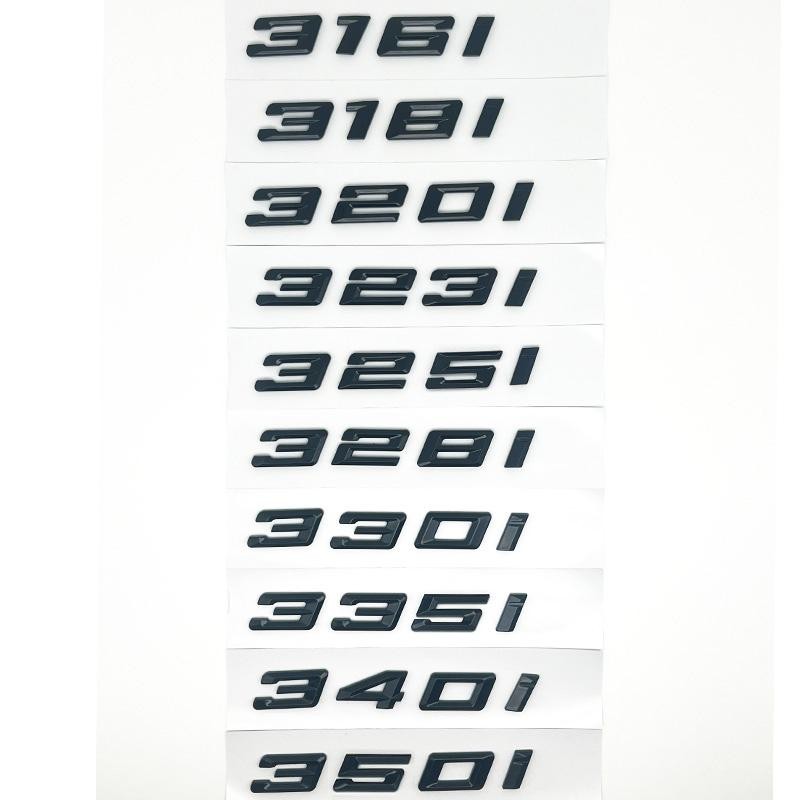 ใหม่Glossy Black 320i 320d 320e 325d 328d 330i 330d 330e 335d 340dสติกเกอร์สัญลักษณ์สําหรับBMW Serie