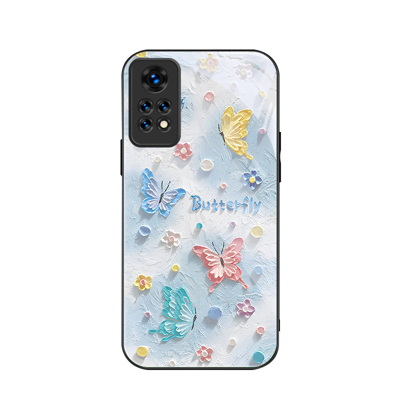 สําหรับ Xiaomi Redmi Note 11 Pro 4G-Redmi Note 11 Pro 5G , ภาพวาดสีน้ํามันผีเสื้อ, บุคลิกภาพอินเทรนด์, เคสป้องกันโทรศัพท์ป้องกันการตก