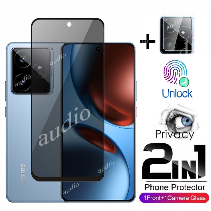 Realme GT 7 5G 2in1 หน้าจอส่วนตัวพร้อมฟิล์มเลนส์สําหรับ Realme GT 7T 7 5G 2025 ความเป็นส่วนตัวป้องกั