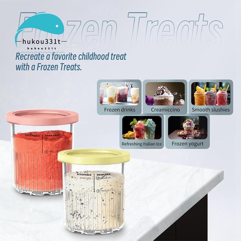 สําหรับ Creami Deluxe 11-In-1 XL Family Size NC500/NC501 Pints 24 Oz - เครื่องล้างจานปลอดภัย -ฟรี ป้