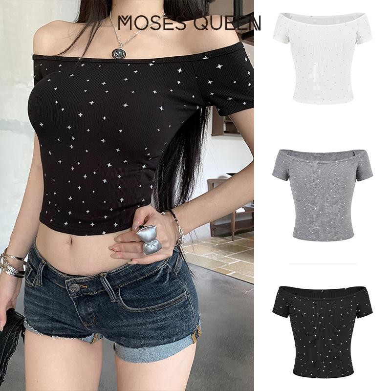 MOSESQUEEN توب ريترو ضيق نصف كم — صورة 6