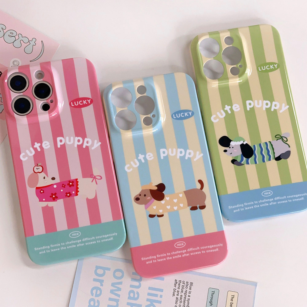 SAMSUNG แฟชั่นลายการ์ตูนดัชชุนลูกสุนัขเคสโทรศัพท์สําหรับSAMSUNG S25 S24 S23 S22 Ultra Plus A54 A53 A23 A21S A12 A14 เลนส์ป้องกันAnti-drop Hardโทรศัพท์ปกหลัง