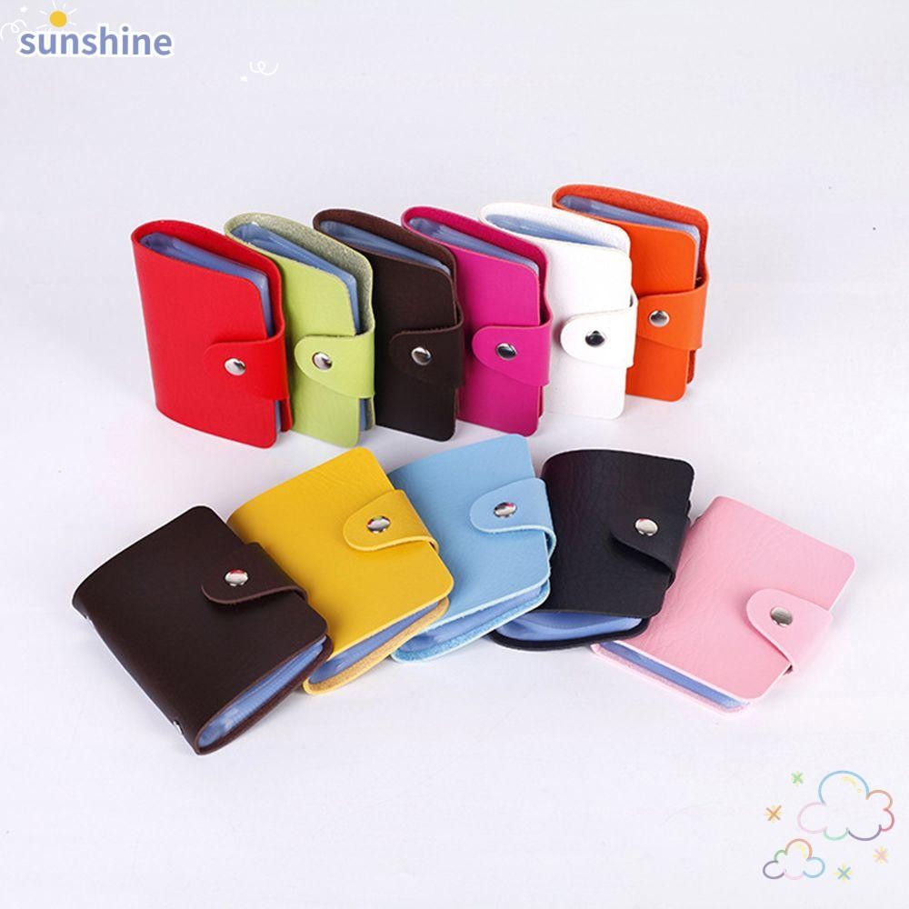 สซันชายน์ น่ารักผู้ถือบัตรป้องกันกระเป๋าสตางค์ลูกอมสี24ช่อง