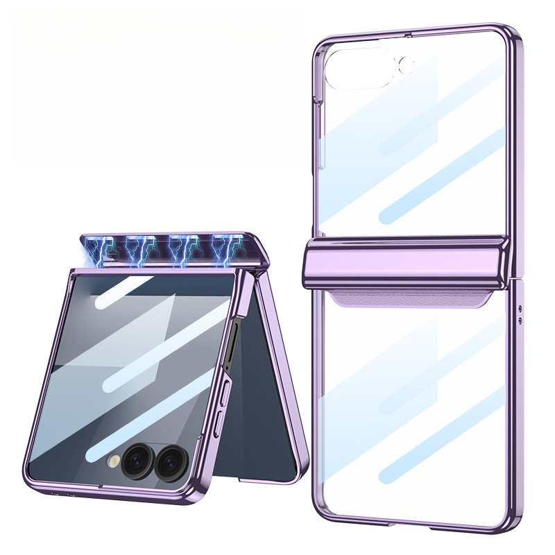 เหมาะสําหรับ Samsung Galaxy Z Flip 7 เคสโทรศัพท์บานพับแม่เหล็กเคสป้องกันพับกันกระแทก Flip7 Electropl