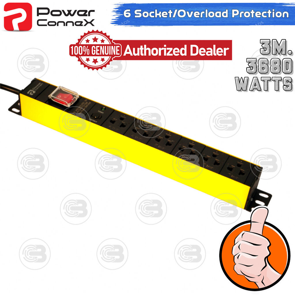 [CoolBlasterThai] PowerconneX Power plug Double Protection 6-WAY 3M (PXC5PHTTS-TS06)