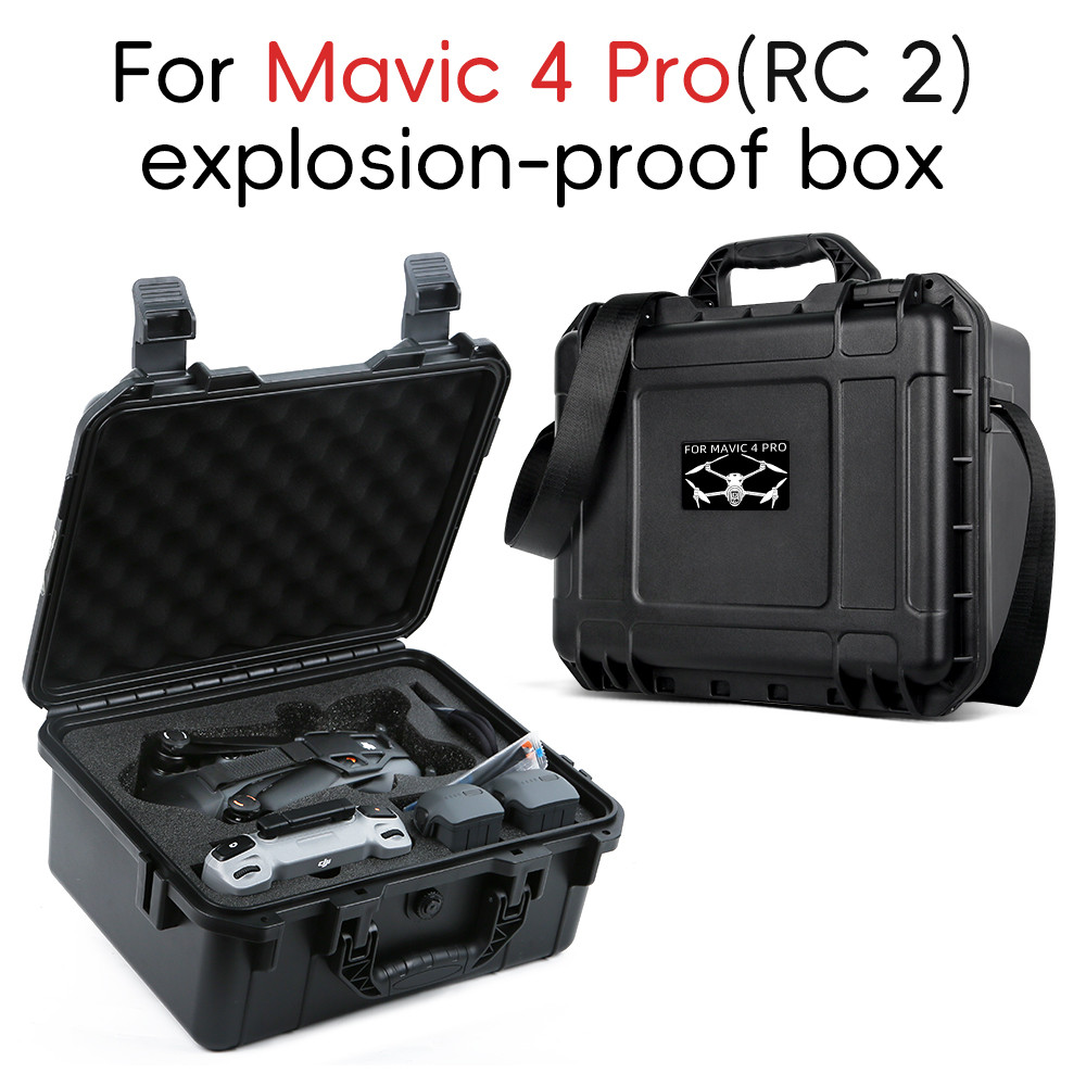 สําหรับ Mavic 4 Pro กล่องป้องกันการระเบิดมาตรฐานสามรุ่นไฟฟ้ามือถือกล่องเก็บกันน้ํา RC2 พร้อมหน้าจอรีโมทคอนโทรลถุงเก็บ