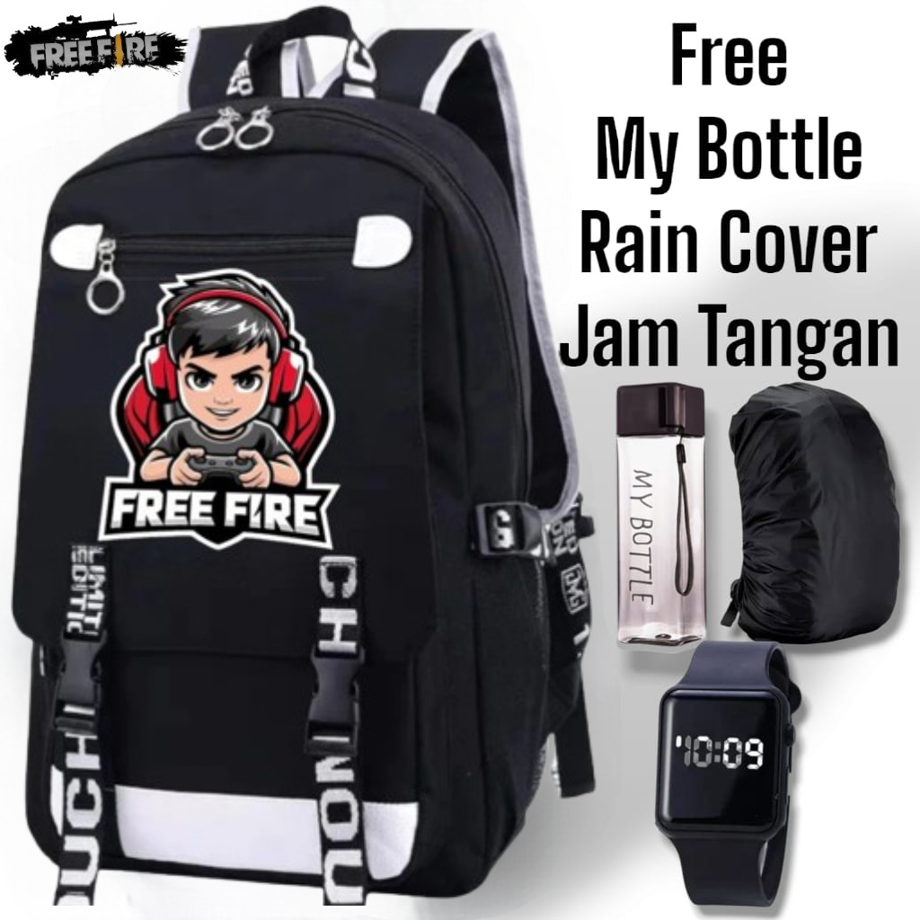 HIJAZ BAG - ฟรี FIRE SCHOOL กระเป๋าเป้สะพายหลังสําหรับเด็กผู้ชายและเด็กผู้หญิง ELEMENTARY SCHOOL CHI