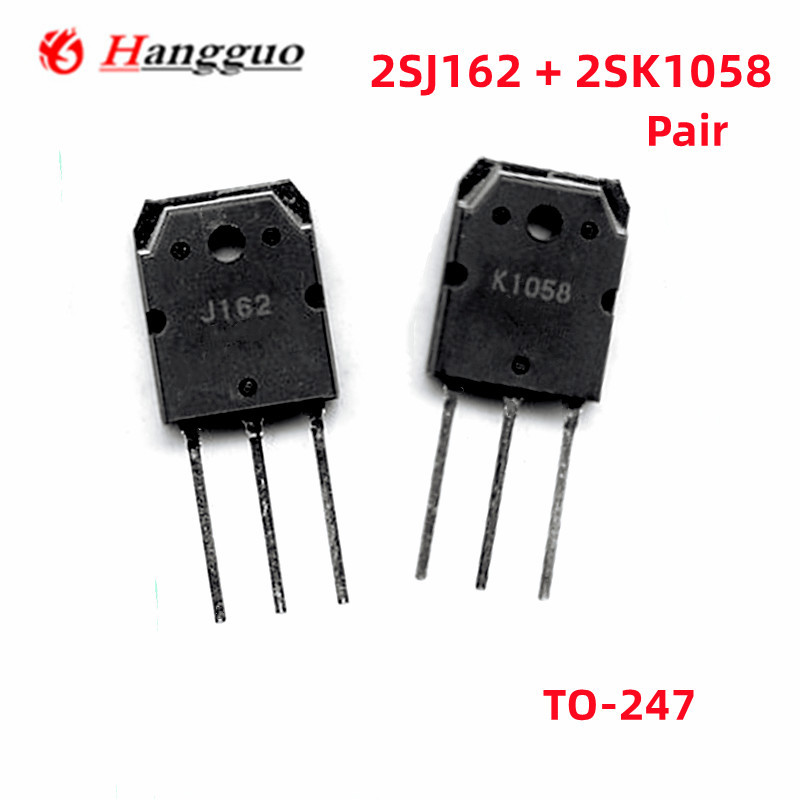 2 ชิ้น = 1 คู่ 2SJ162 2SK1058 2SJ162 K1058 J162 TO-247 High Power audible Counter Tube