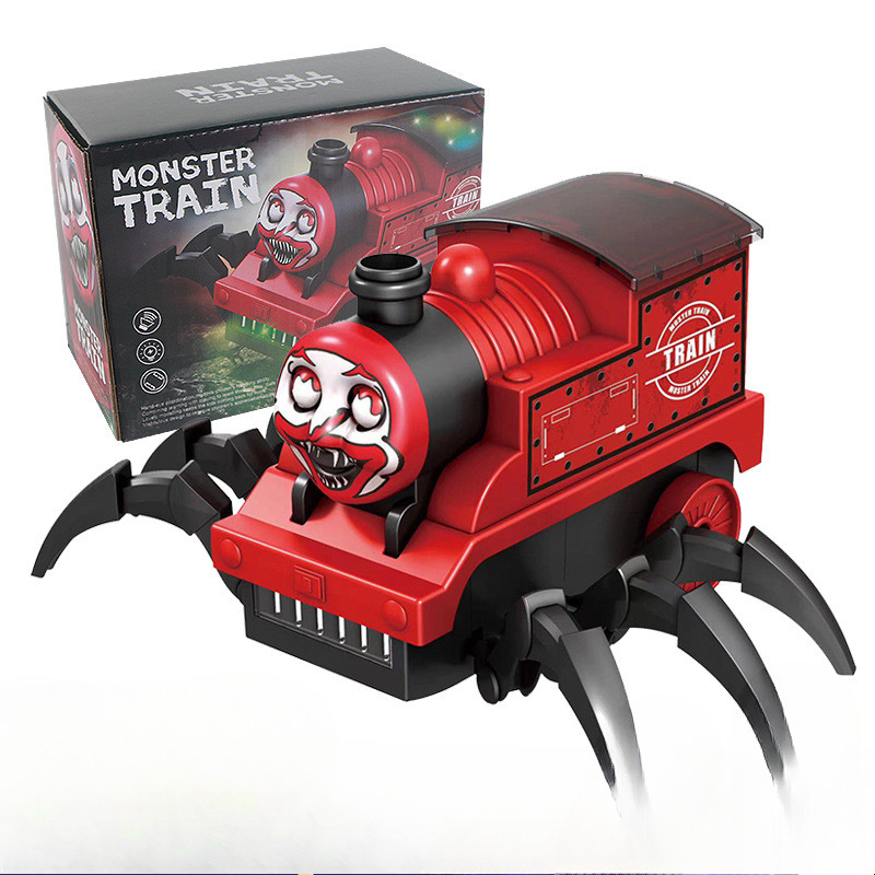 ของเล่นรถไฟน้อย Charles Spider Electric ChooCharlesPlush ของเล่นเด็กผู้ชายอายุ 3-6 ปี