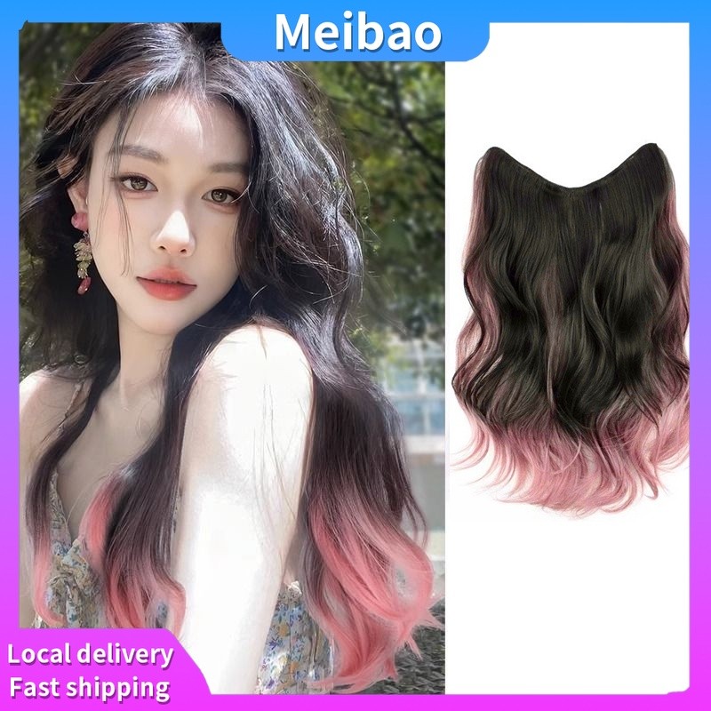 (จัดส่งในพื้นที่) วิกผมแพทช์สำหรับผู้หญิง ขนาด 50 เซนติเมตร ผมหยิกไฮไลท์ สร้างลุคแฟชั่นและขยายความหนาน่ารัก