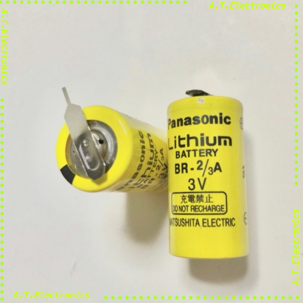 พร้อมส่ง! BR-2/3A 3V FANUC PLC แบตเตอรี่ลิเธียมพร้อมหมุด มีขา ถ่ายจากของจริง