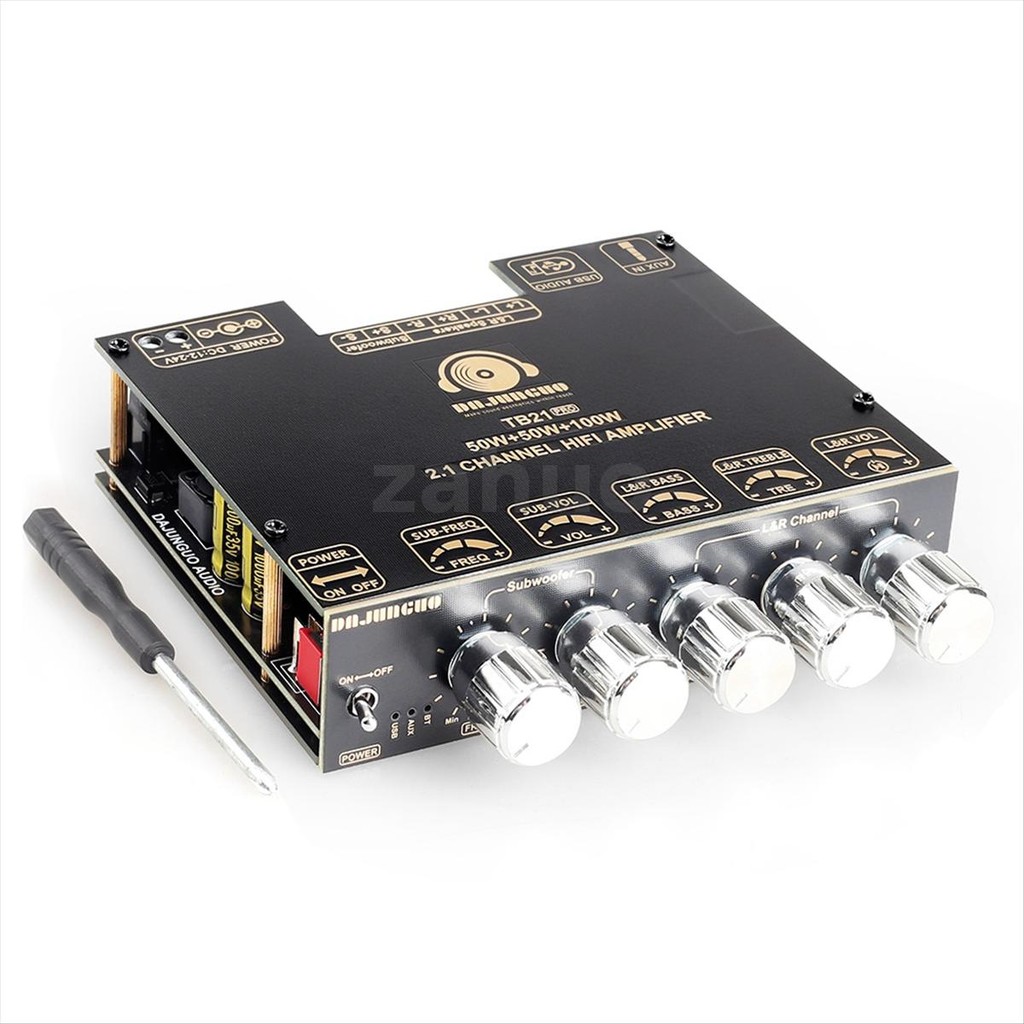 ZK-TB21 PRO 2.1 ช่อง 5.2 สเตอริโอบลูทูธเครื่องขยายเสียง 50W + 50W + 100W TPA3116D2 ชิปAUXเครื่องขยาย