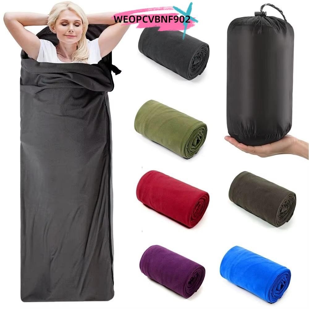 WEOPCVBNF902 ถุงนอนขนแกะ, Soft Plush Polar Travel แผ่น,แบบพกพา Ultra-light ความร้อนผ้าห่ม Camping เต็นท์เตียงกลางแจ้ง