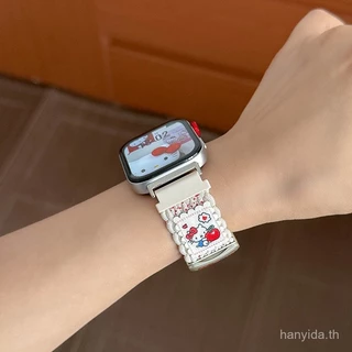 น่ารักการ์ตูน kt cat สายไนลอนสําหรับ Huawei Watch fit 5/5 pro Fit 4/4 pro 22mm Smartwatch สายรัดข้อมือแม่เหล็กสําหรับ Huawei Watch Fit 3 สร้อยข้อมือนาฬิกา