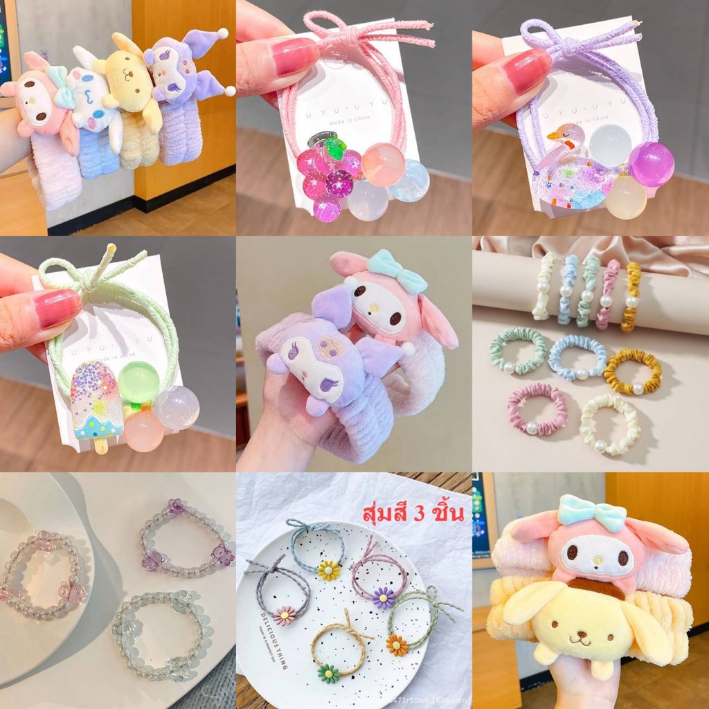 ส่งด่วน จากไทย 🌞ที่คาดผมน่ารัก สีสดใส ฤดูหนาว สําหรับผู้หญิง ผ้าโพกหัวตุ๊กตา H58