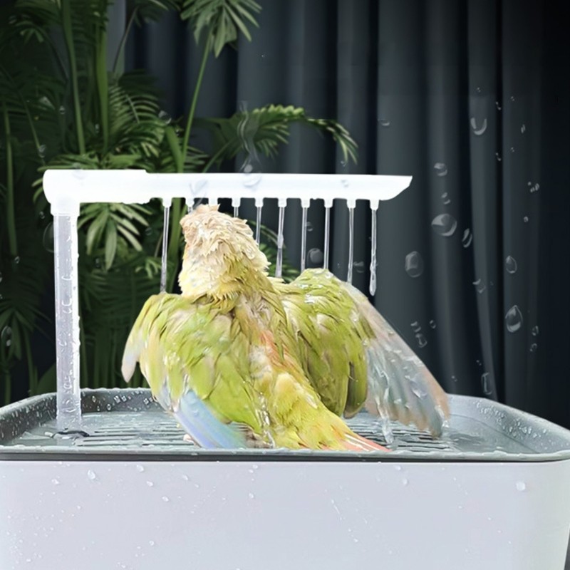 AH ขนาดใหญ่น้ําไหลนกแก้วอ่างอาบน้ํา USB Power Bath อ่างล้างหน้าสําหรับ Bird Feathered Care - รูปที่ 5