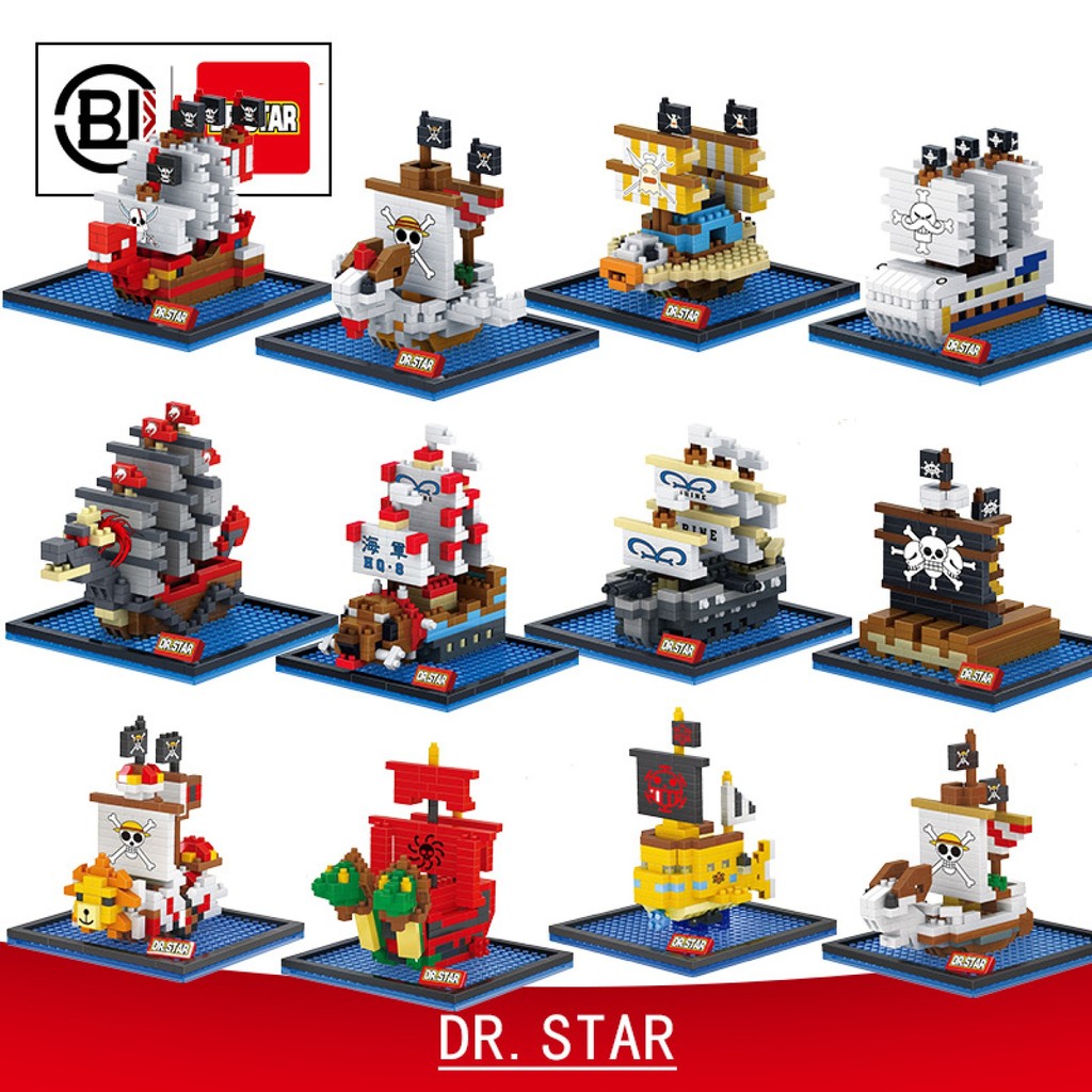 DR DR Star Star Pirate Ship Building Blocks diy Diamond Micro Pirate Mini Model Toy 649 660 CC baby
