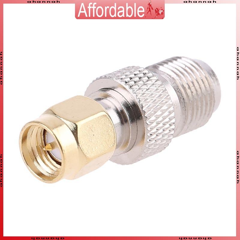 AH SMA Female To Type F Female Plug Straight RF Coaxial Adapter Connector Converter