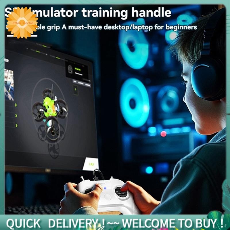 FPV Drone 8CH Flight Simulator รีโมทคอนโทรลจับสนับสนุน Liftoff/DRL/AI Drone//SkyDive สําหรับเดสก์ท็อ