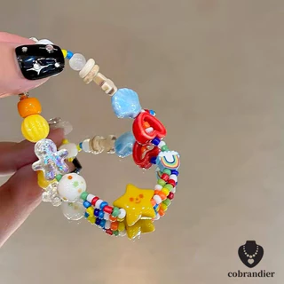 CODส่งเร็ว⚡สร้อยข้อมือ กําไลข้อมือ ประดับลูกปัด รูปดาวน่ารัก สีสันสดใส เครื่องประดับแฟชั่น มิตรภาพ ของขวัญ