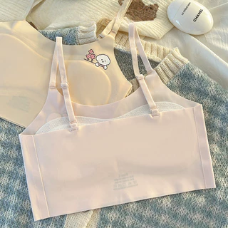 {4 สี 4 ชิ้น}สาวเสื้อกั๊กขนาดเล็ก7-13ปีบางสไตล์สาวพัฒนาการแสงบางหนึ่งเวทีไม่มีรอยต่อบางระบายอากาศวัยรุ่นสวยกลับ