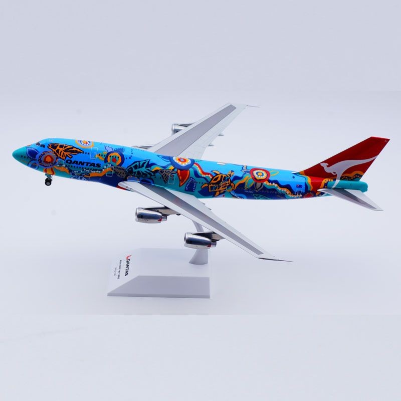Jcwings 1: 200 โมเดลเครื่องบินโลหะผสม Australia Airlines B747-300 VH-EBU