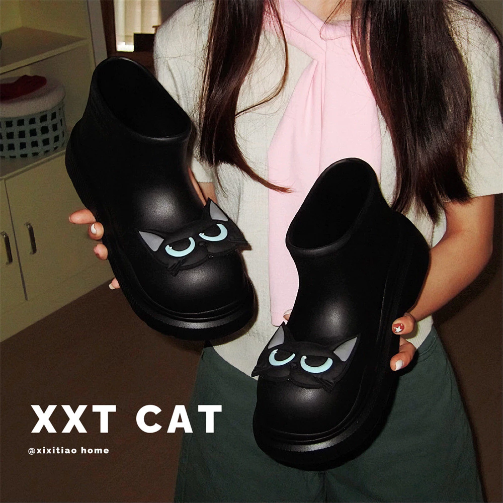 XIXITIAO รองเท้าบูทกันฝนผู้หญิง พื้นหนา thumbnail 4