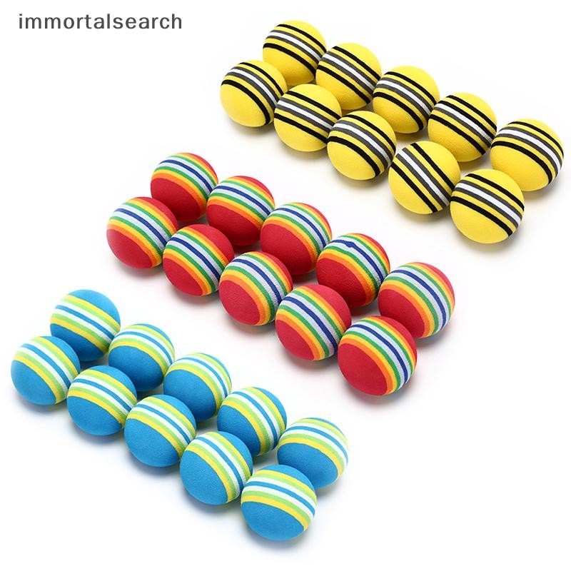 [12h Ship]IMMO 10 ชิ้น Rainbow Stripe โฟมฟองน้ำลูกกอล์ฟ Swing Practice Training Aids ARCH