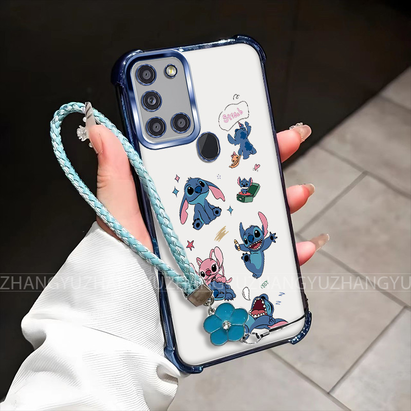 เคส Samsung A21S สําหรับซิลิโคนใหม่สี่มุมป้องกันการตก SDQ