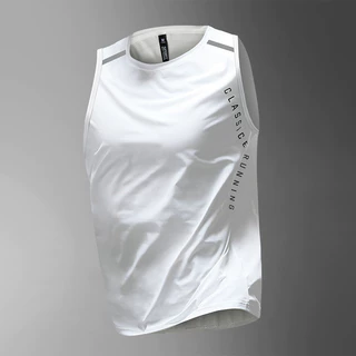 ZENOX ผ้าไหมน้ําแข็งตาข่ายแขนกุดสําหรับผู้ชายเสื้อกล้ามกีฬาระบายอากาศแห้งเร็ววิ่งออกกําลังกายเสื้อกั๊กสีดําสีขาว