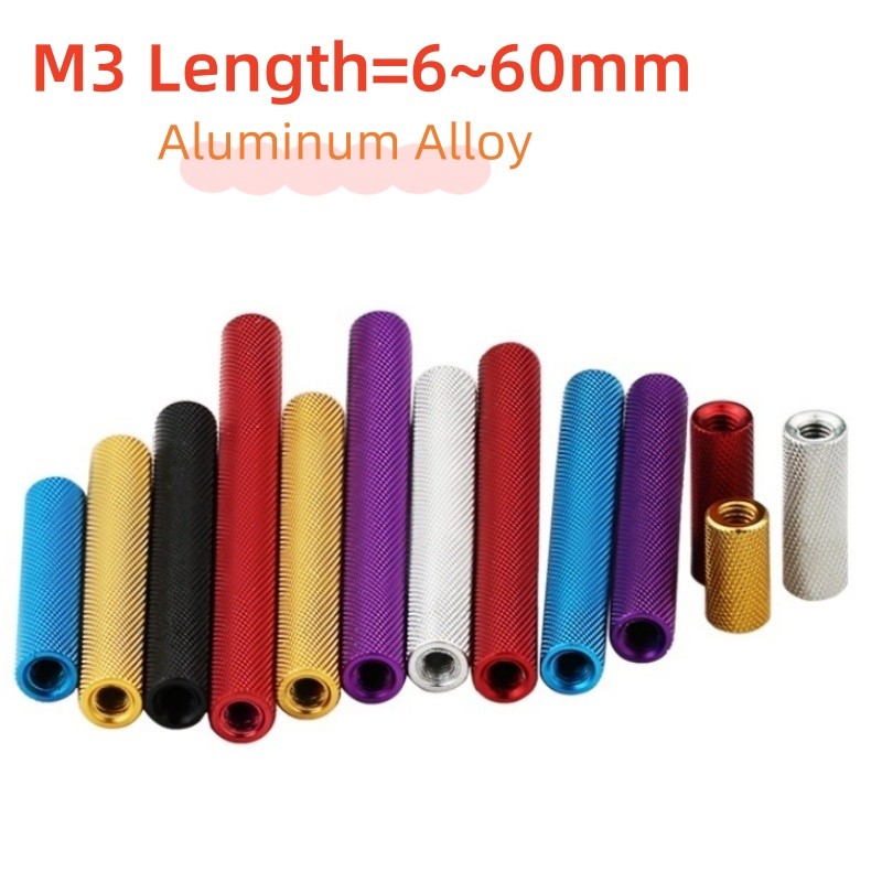 10pcs M3 อลูมิเนียม Standoff Spacer Knurled ความยาว = 6 ~ 50 มม.Colourful Knurled อลูมิเนียม Standoff สําหรับ Rc Fpv Multicopter UAV