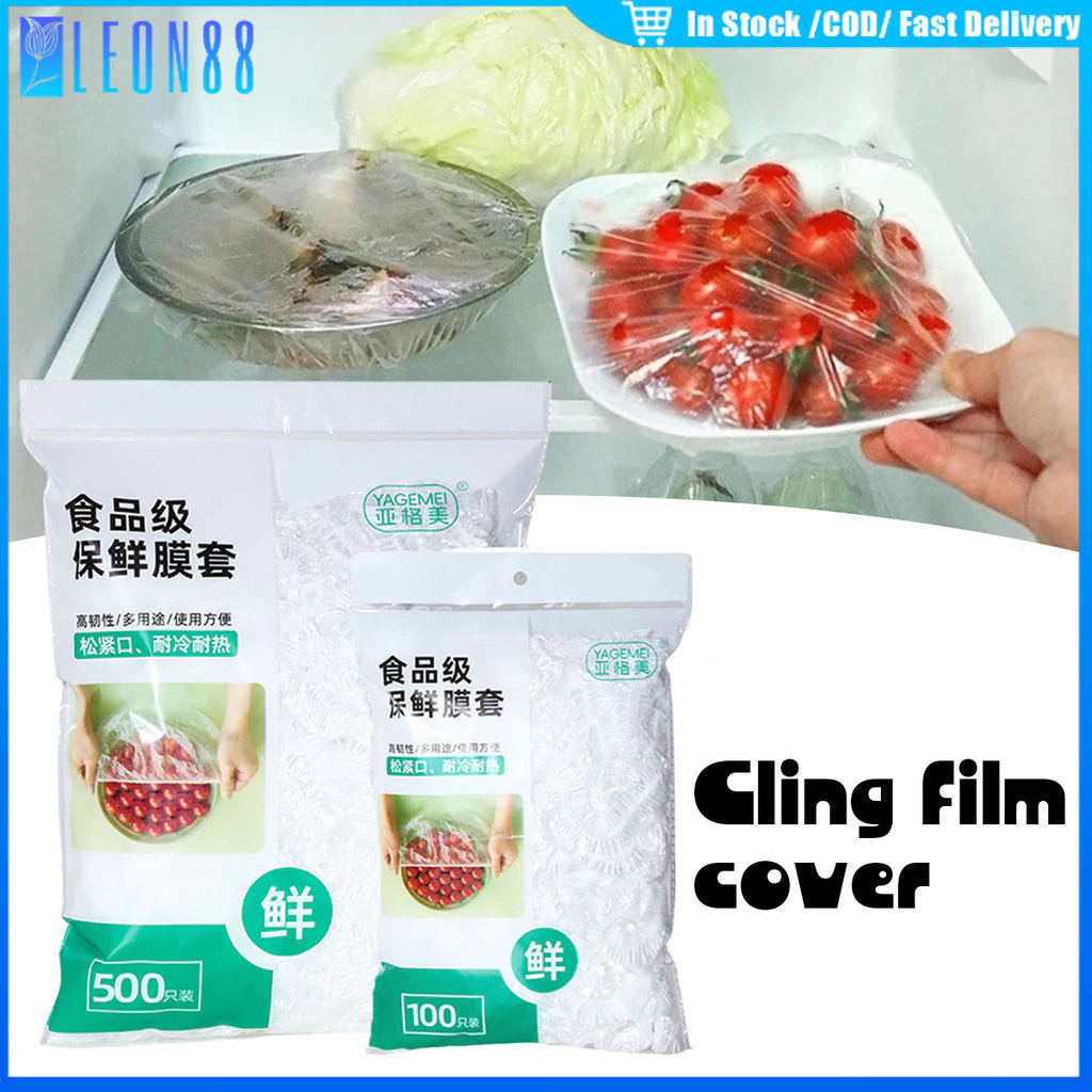 ของมาใหม่!ชุด500ชิ้น ถุงเก็บสดในตู้เย็น ผ้าคลุมชามแบบใช้แล้วทิ้ง วัสดุPE เกรดอาหาร แบบยืดได้