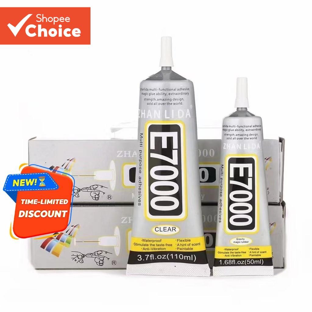 E7000 50/110ml ผ้าโปร่งใสกาว Dispensing เข็มซ่อม & Bonding ผ้ากาวกันน้ํา DIY หัตถกรรม