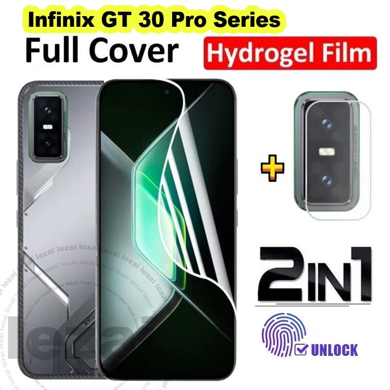 2in1 ฟิล์มไฮโดรเจลแบบเต็ม infinix GT 30 Pro 5G GT30 Pro GT30Pro GT 30Pro 2025 ป้องกันหน้าจอฟิล์มโค้ง