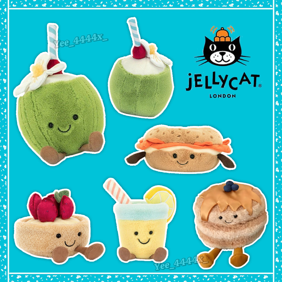 Jellycat Amuseables Aruba Coconut Plush ของเล่นน่ารัก Amuseables Fleurette Tarte Aux Fraises A Jellycat Collection Must chwuieth