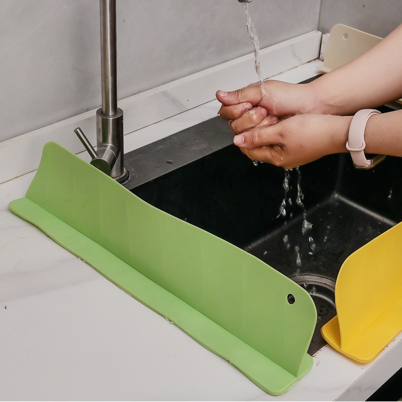 แผ่นกั้นอ่างล้างจานอเนกประสงค์ - ฉากกั้นซิลิโคนกันน้ํามันพร้อมการออกแบบถ้วยดูดกันลื่นสําหรับใช้ในห้องครัวและห้องน้ํา - รูปที่ 4