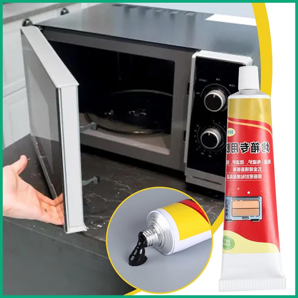 กาวไมโครเวฟ 100ml กาวอุณหภูมิสูง Leak-Proof Sealant สําหรับย่างเครื่องใช้ในครัวเรือน Glass Cooktop jiwth