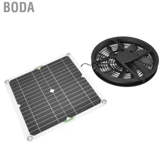 [Ready Stock] Boda ชุดพัดลมพลังงานแสงอาทิตย์ 100W 12V 10 นิ้ว พัดลมระบายอากาศพร้อมฝาครอบ 3000RPM เครื่องช่วยหายใจขนาดเล็กพกพาสำหรับการระบายอากาศและระบายความร้อน