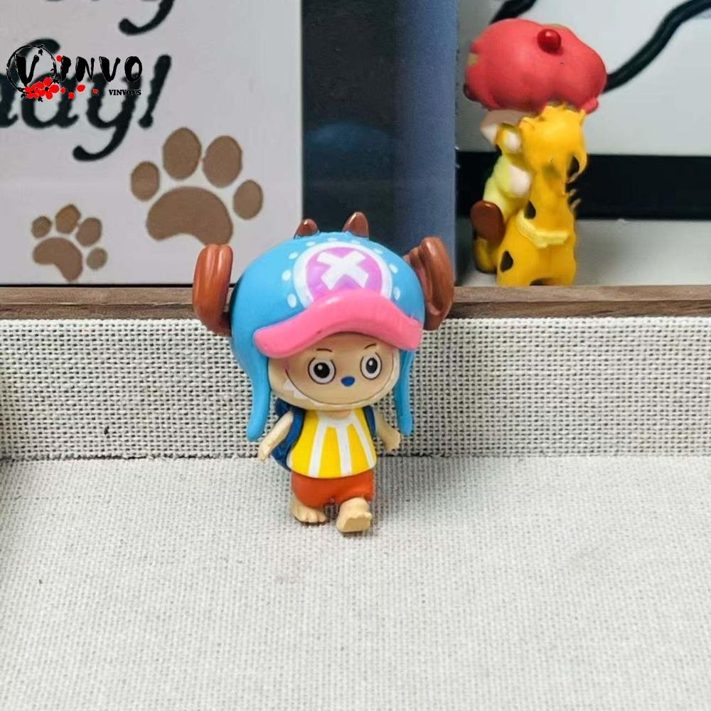 YSENT Luffy Labubu ตุ๊กตา, Kawaii Handmade Chopper Labubu น่ารักเมล็ด, Creative Silica Gel เรซิ่น Sa