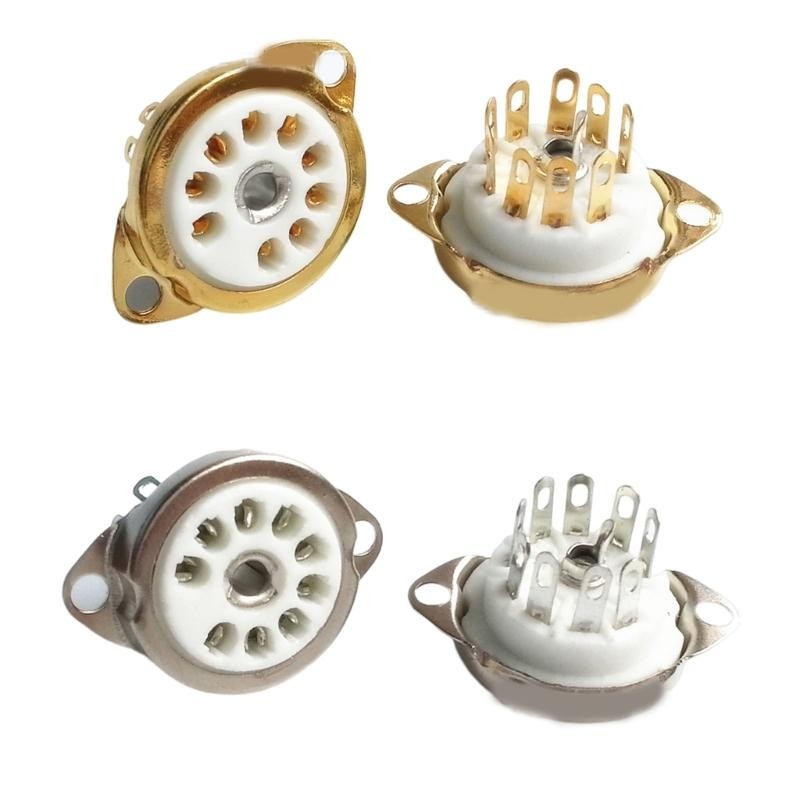MT 5pcs คุณภาพเซรามิคหลอด 9PIN ซ็อกเก็ต 9 พินสูญญากาศหลอดสําหรับ 12AX7 12AT7 12AU7 ECC83 ECC82 E88CC
