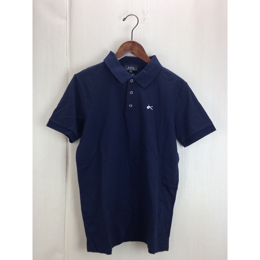 APC สไตล์ฝรั่งเศส Minimalist ไวโอลินพิมพ์โลโก้ผ้าฝ้าย Breathable POLO เสื้อแขนสั้น Unisex