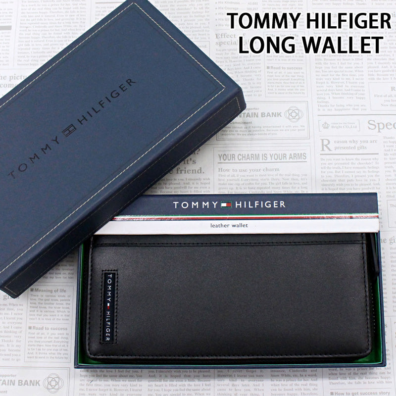 TOMMY HILFIGER กระเป๋าสตางค์หนังยาว ซิปรอบ