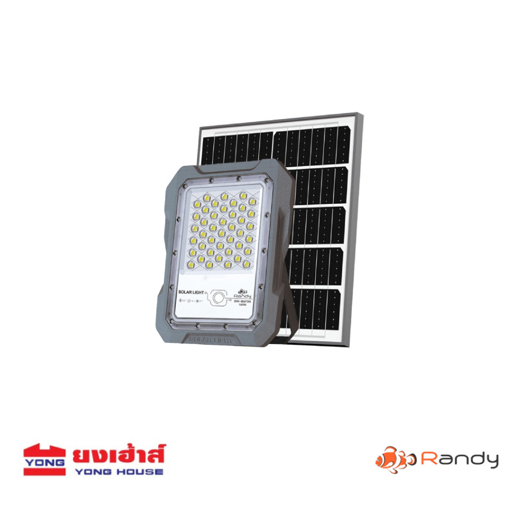 สว่างไสว 🔥6.6🔥 ส่งฟรี! RANDY ไฟโซล่าเซลล์ รุ่น Sport X 100W 200W 400W 600W 800W 1200W ไฟสปอร์ตไลท์โซ