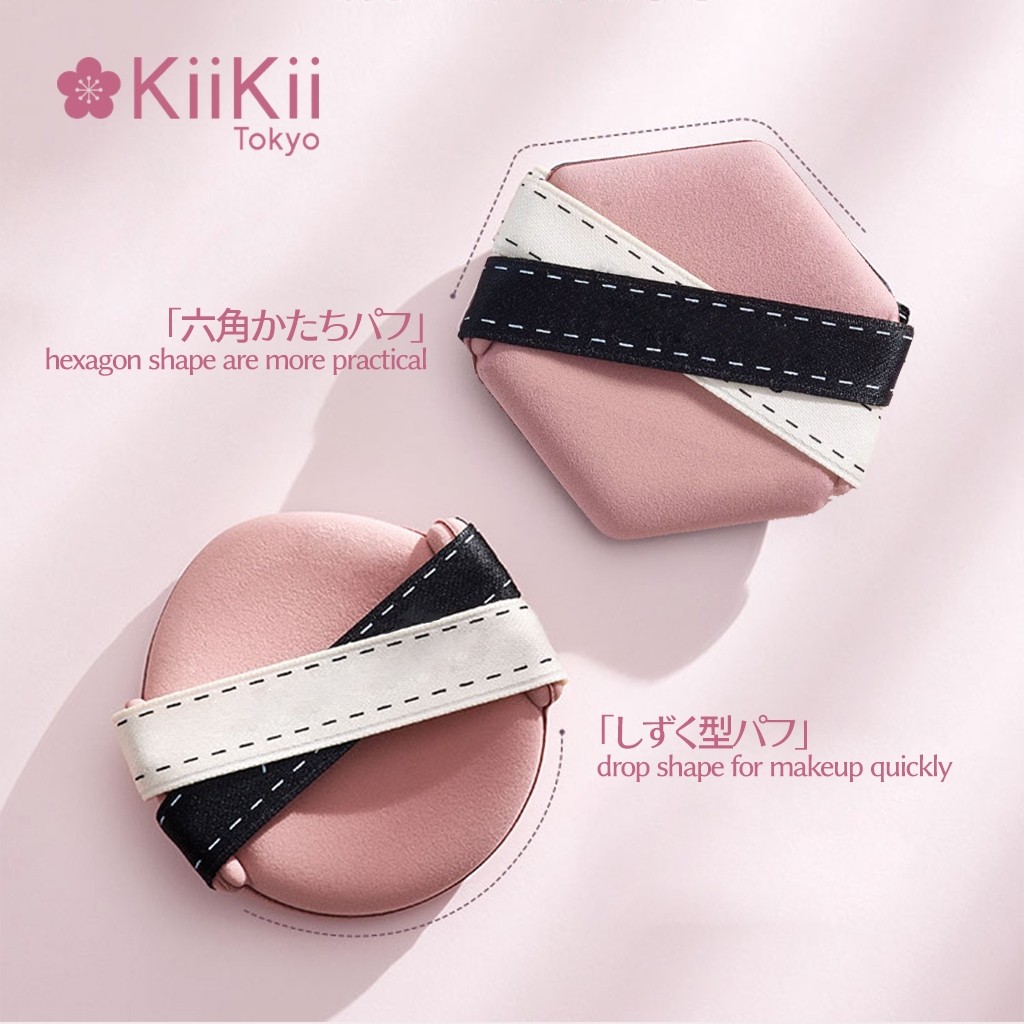 KiiKii Beauty พัฟคุชชั่น พัฟแต่งหน้า นุ่มนิ่มพิเศษ สำหรับลงรองพื้น 1 ซอง มี 2 ชิ้น