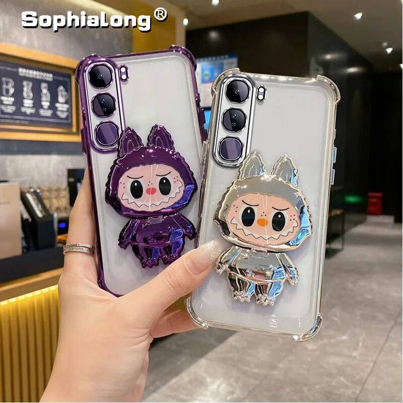 Soft Clear Labubu กระจกสําหรับ Infinix Hot 50 Pro Plus + Pro+ X6880 X6881 X6882 X6720